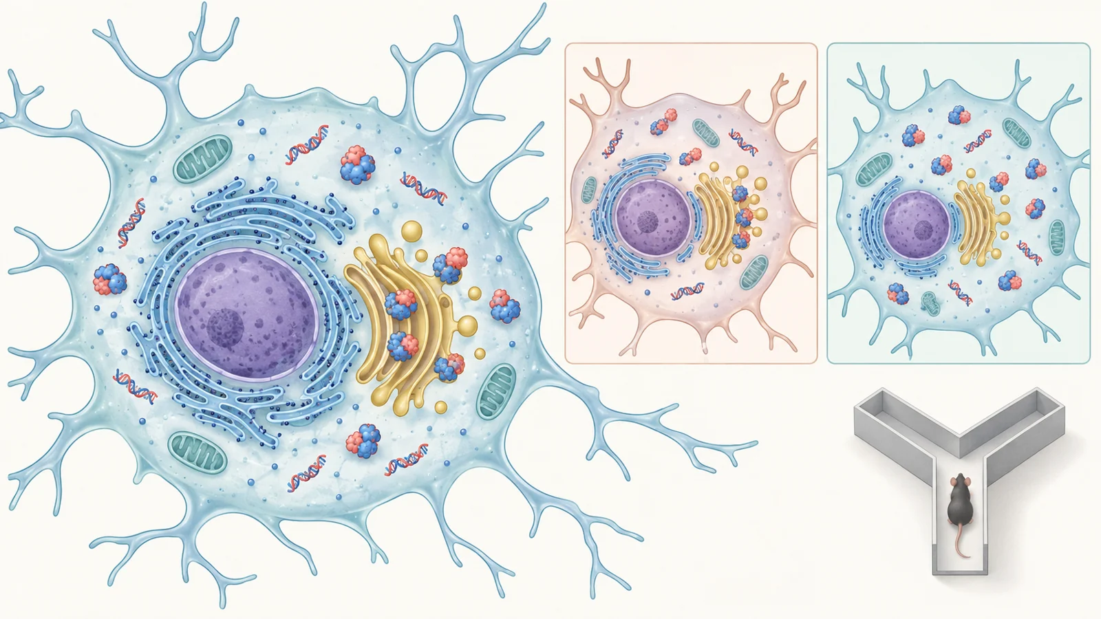 What changed in mouse memory and brain immune cells after resveratrol?