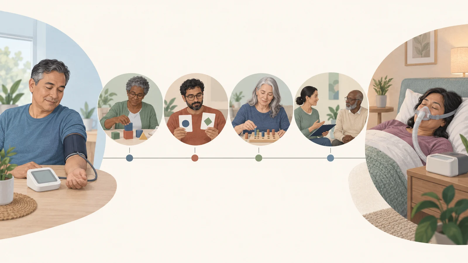 After cognitive impairment begins, what do treatment patterns show?