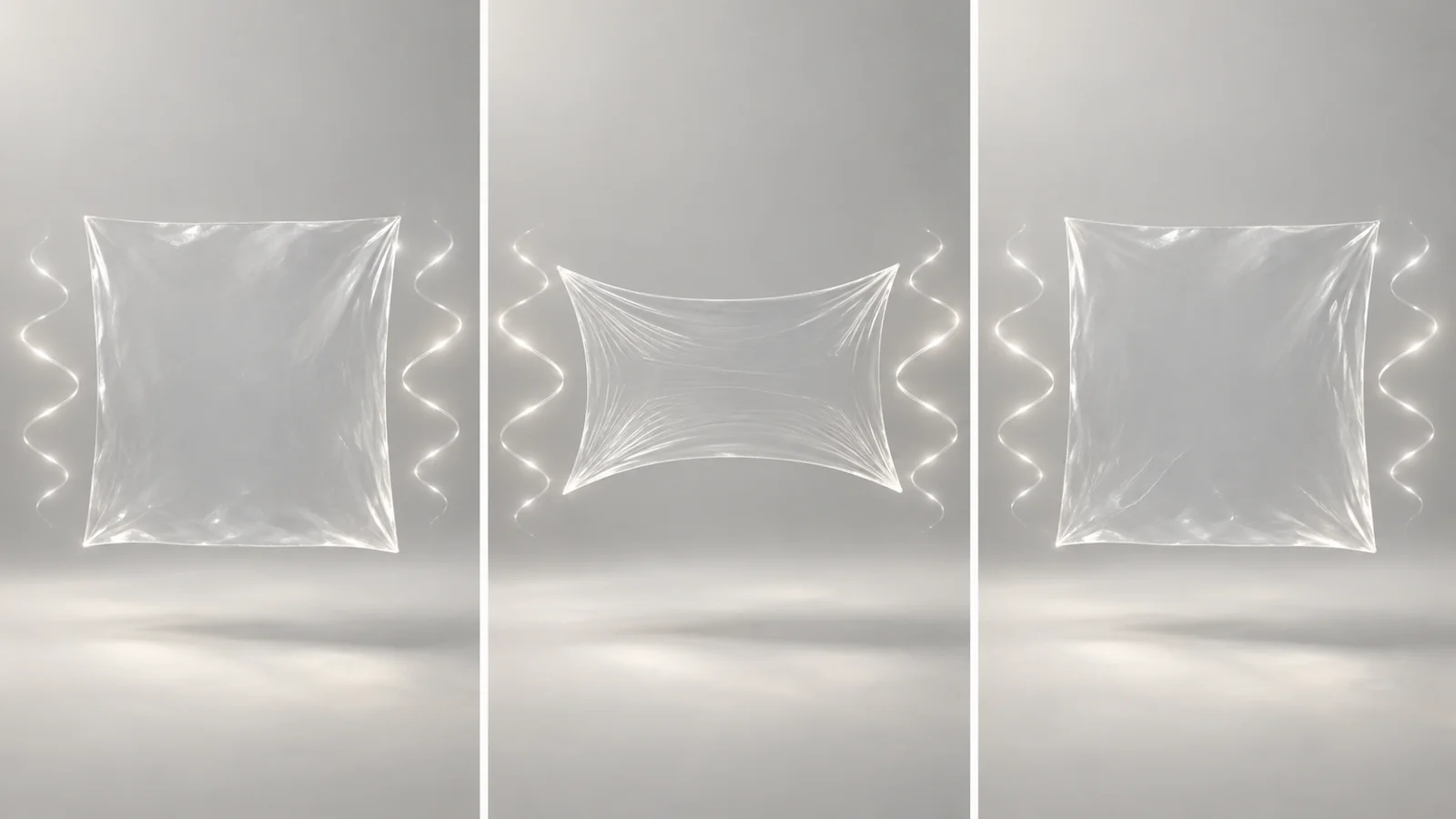 How a polymer film responds to stretching and repairs after damage
