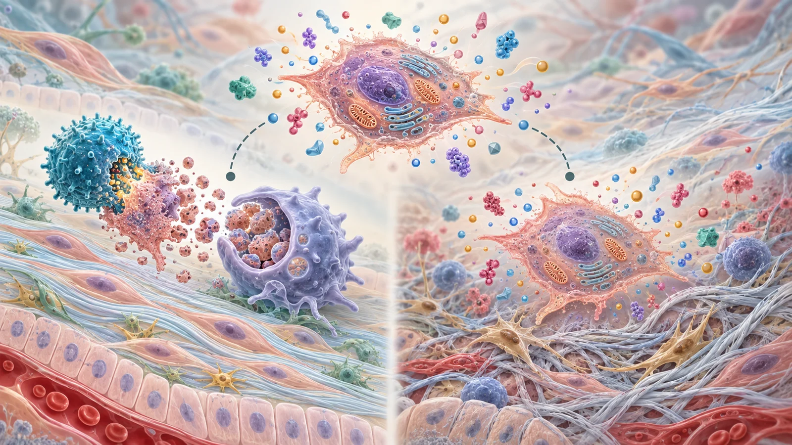 How senescent cells may help repair tissue before immune clearance