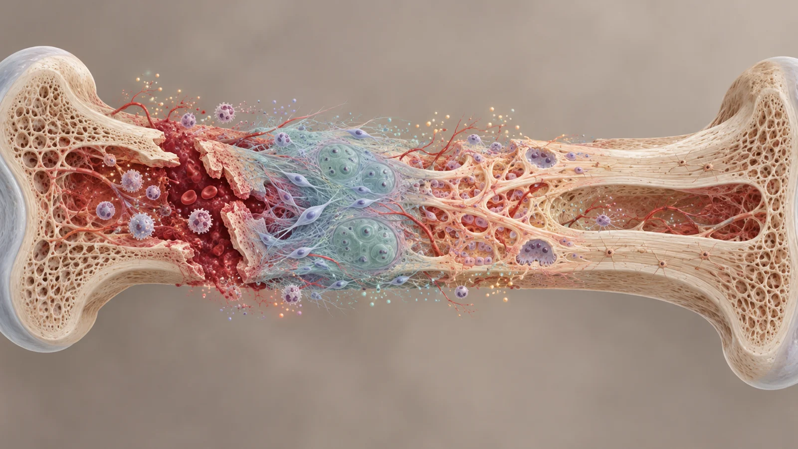 How signals around a broken bone change as it heals