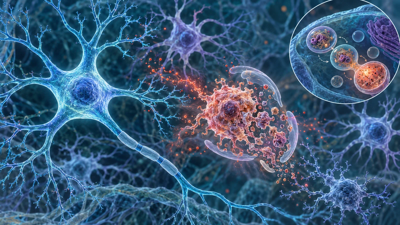 Could removing dysfunctional support cells help protect aging neurons?