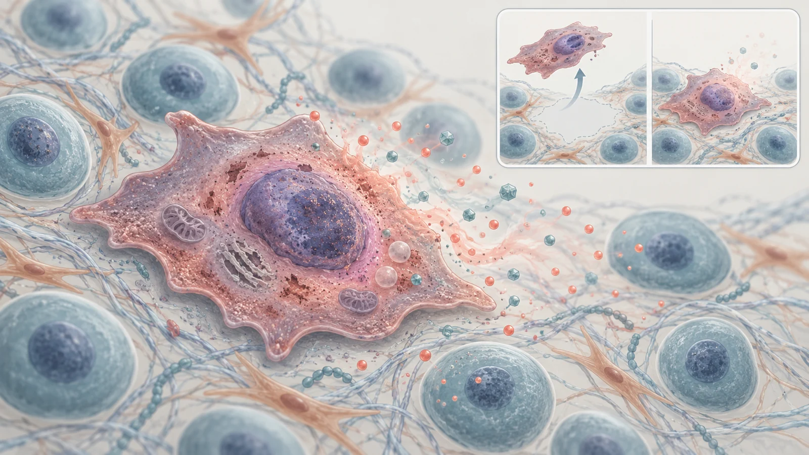 What early studies of cell-clearing drugs measured about function and tissue change