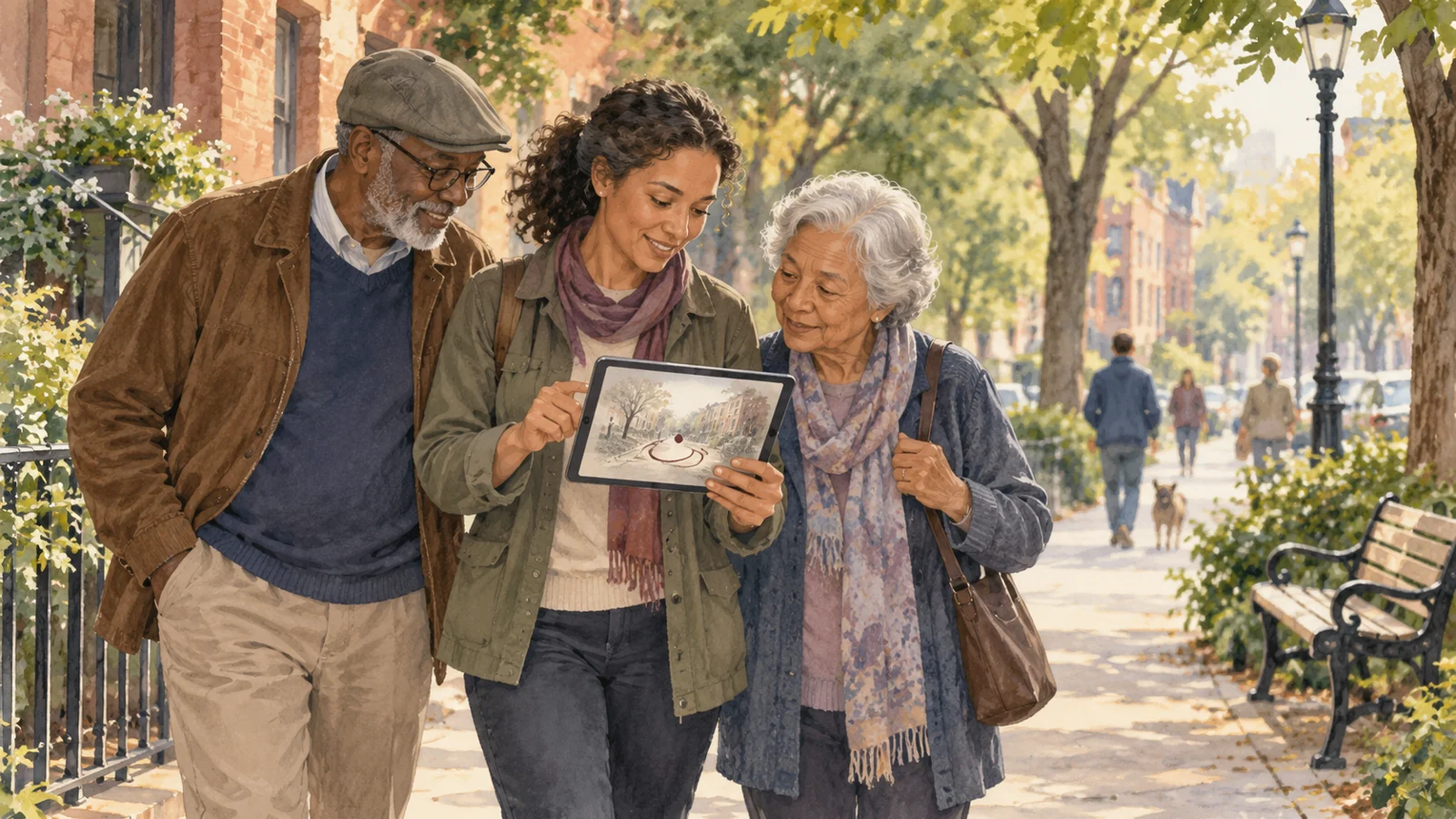 Walking, photographs and shared support for older Black dementia caregivers