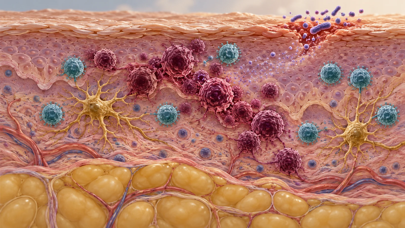 Why can skin lymphoma weaken defenses against infection and the cancer itself?
