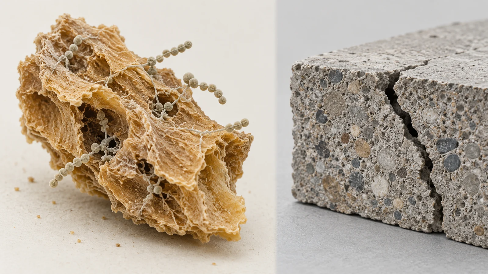 Growing fungal spores on soy hulls for proposed crack-sealing concrete