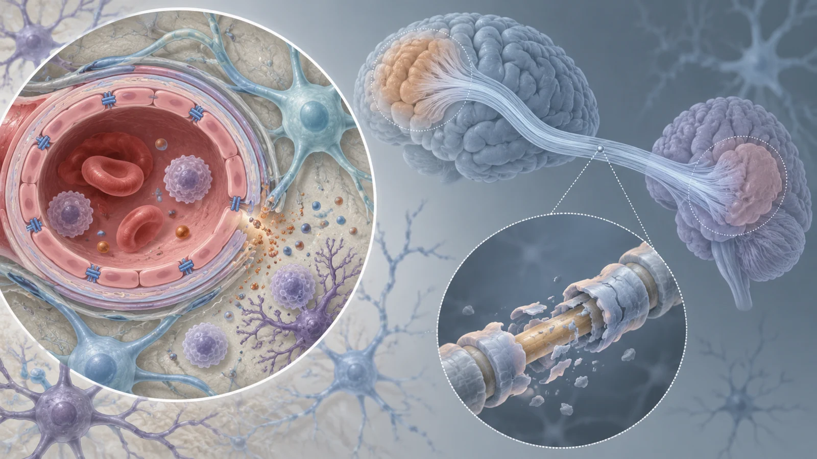 Why can damaged brain vessels keep harming thinking after risk management begins?