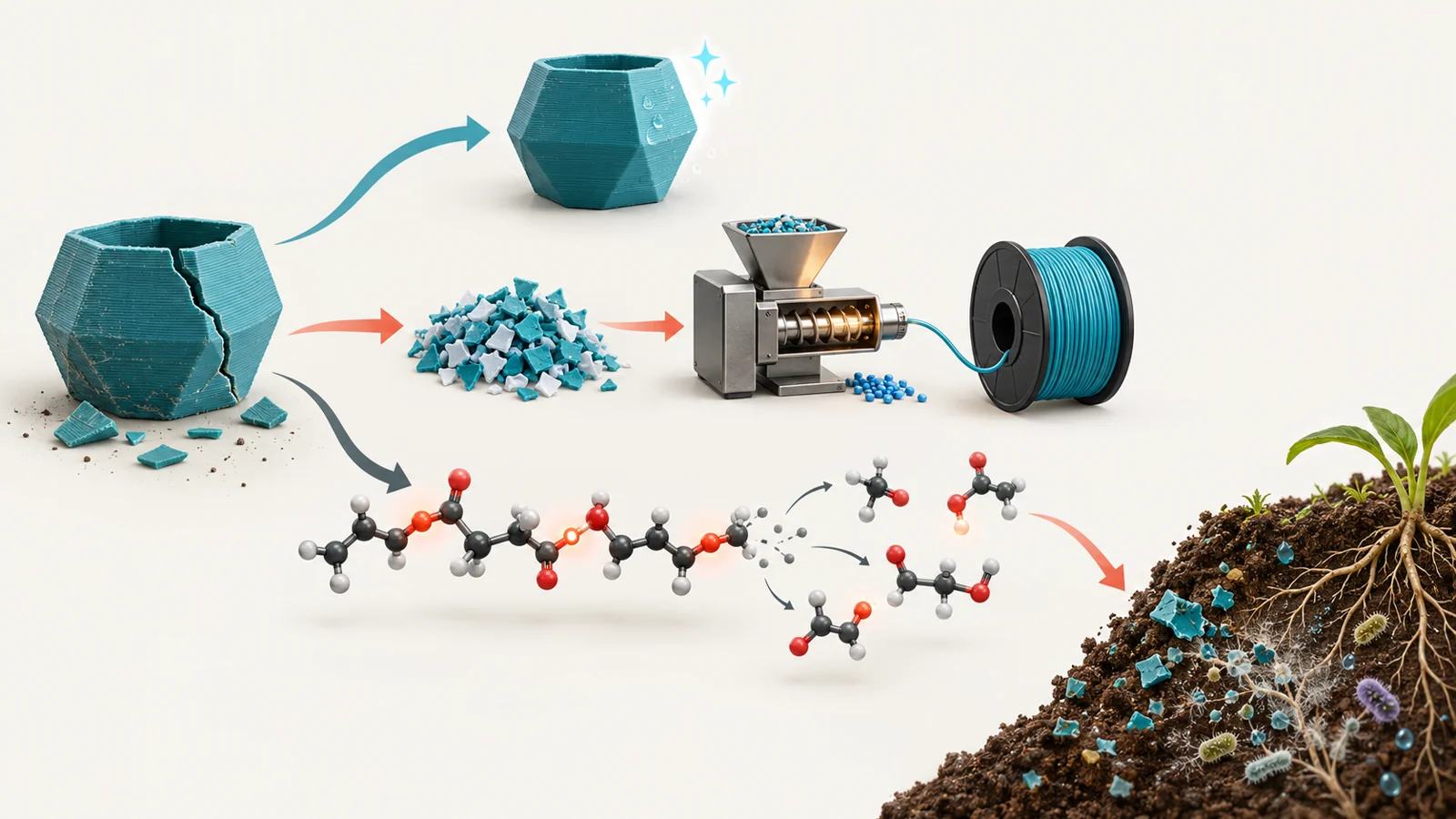 What can happen to a discarded 3D print?