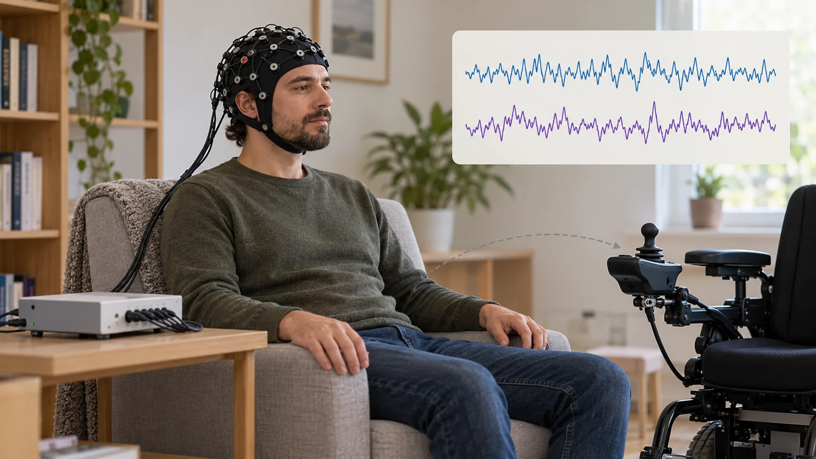 When does a brain signal become usable for device control?