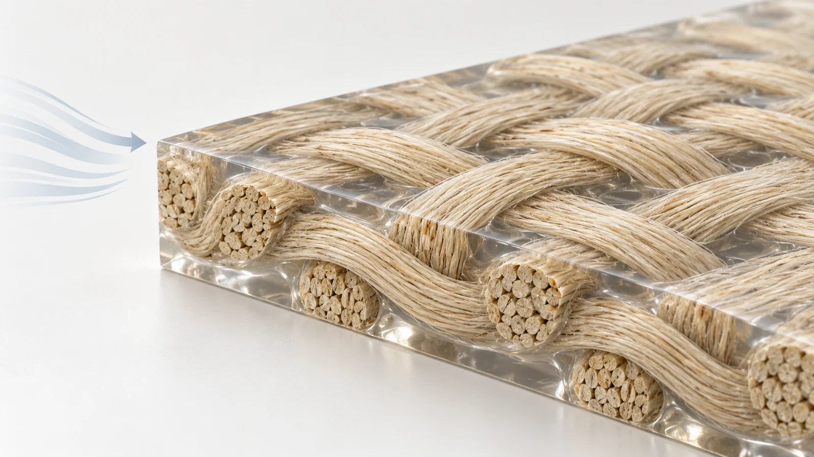 What weaving changes in kenaf plant fiber composites